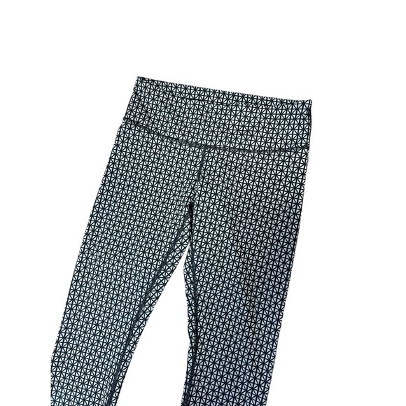 Lululemon Wunder Under Leggings Full-On Luon Tri Geo Silver Spoon Size 4 - Picture 2 of 5